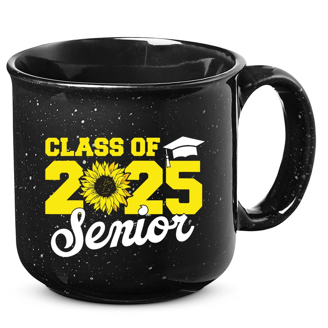Class Of 2025 Senior 2025 Sunflower Back To School 2025 Girl 15oz Campfire Ceramic Mug