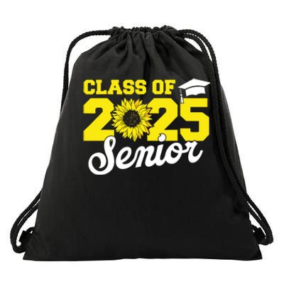 Class Of 2025 Senior 2025 Sunflower Back To School 2025 Girl Drawstring Bag