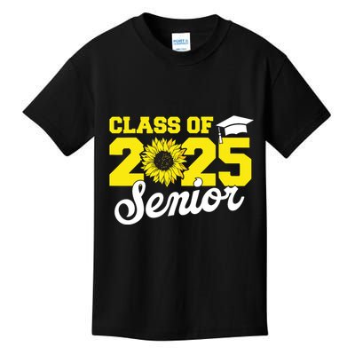Class Of 2025 Senior 2025 Sunflower Back To School 2025 Girl Kids T-Shirt