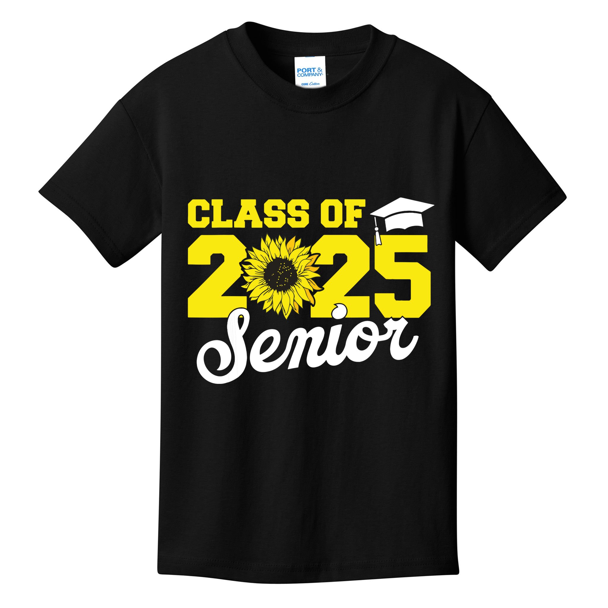 Class Of 2025 Senior 2025 Sunflower Back To School 2025 Girl Kids T-Shirt