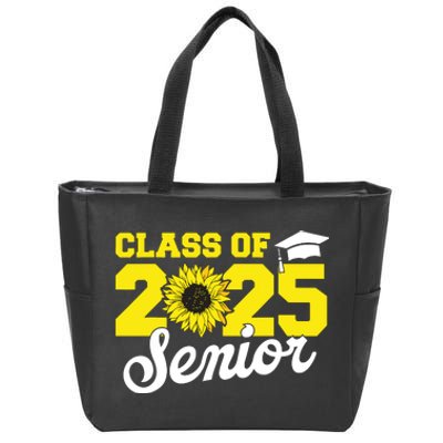 Class Of 2025 Senior 2025 Sunflower Back To School 2025 Girl Zip Tote Bag