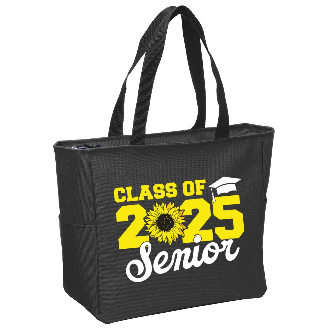 Class Of 2025 Senior 2025 Sunflower Back To School 2025 Girl Zip Tote Bag