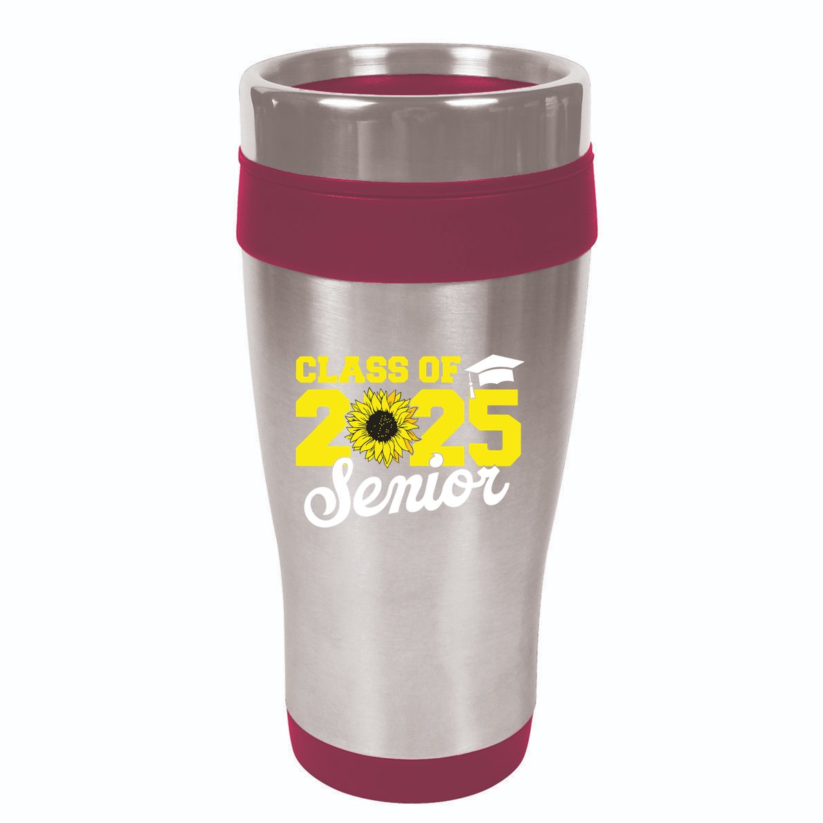 Class Of 2025 Senior 2025 Sunflower Back To School 2025 Girl 16oz Travel Tumbler