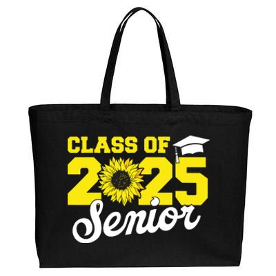 Class Of 2025 Senior 2025 Sunflower Back To School 2025 Girl Cotton Canvas Jumbo Tote