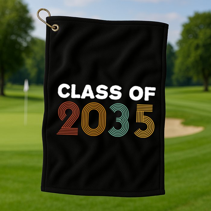 Class Of 2035 Retro Golf Towel