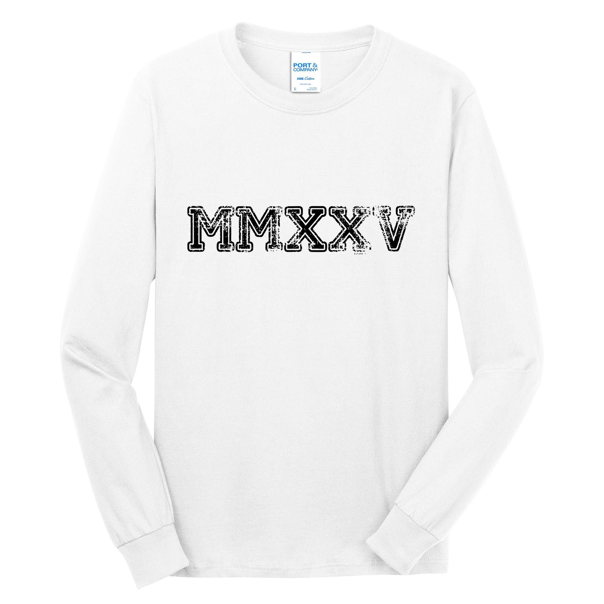 Class Of 2025 Mmxxv Graduation Spirit Vintage Senior 2025 Copy Tall Long Sleeve T-Shirt
