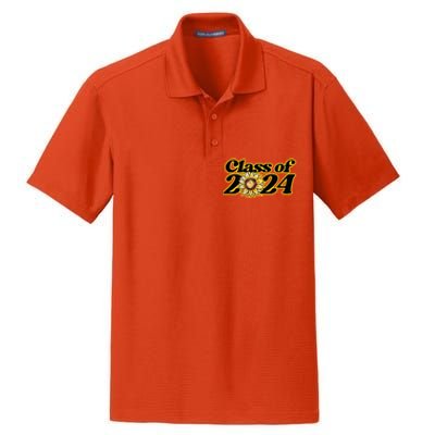 Class Of 2024 Sunflowers Gift Dry Zone Grid Polo