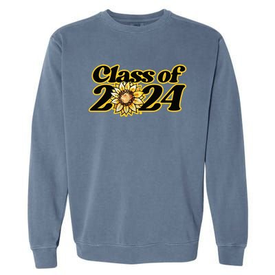 Class Of 2024 Sunflowers Gift Garment-Dyed Sweatshirt