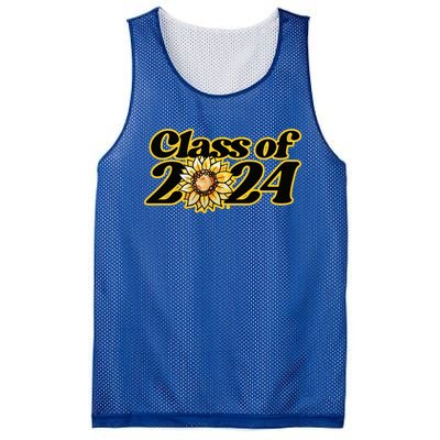 Class Of 2024 Sunflowers Gift Mesh Reversible Basketball Jersey Tank