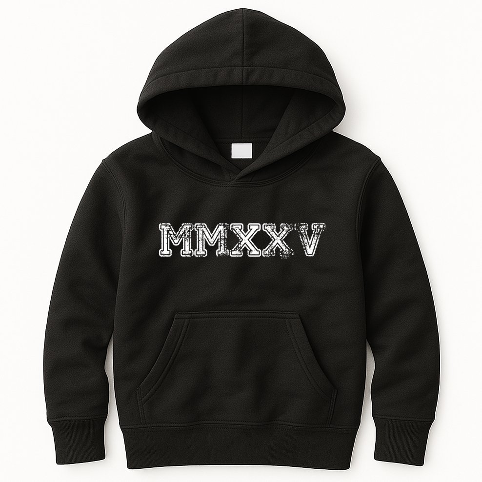 Class Of 2025 Mmxxv Graduation Spirit Vintage Senior 2025 Kids Hoodie