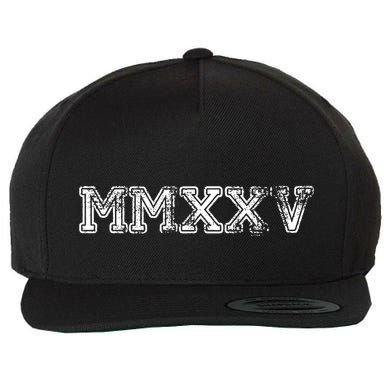 Class Of 2025 Mmxxv Graduation Spirit Vintage Senior 2025 Wool Snapback Cap