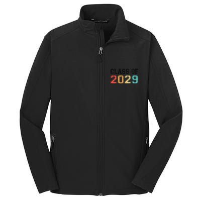 Class Of 2029 Grow With Me Graduation Retro Vintage Core Soft Shell Jacket