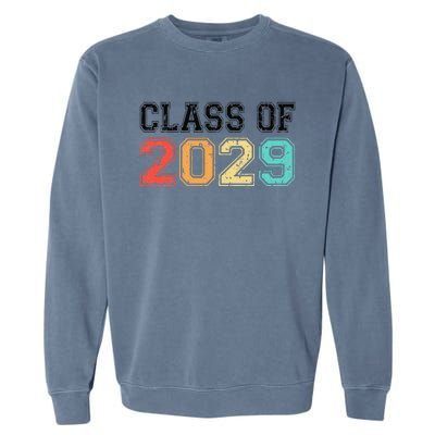 Class Of 2029 Grow With Me Graduation Retro Vintage Garment-Dyed Sweatshirt