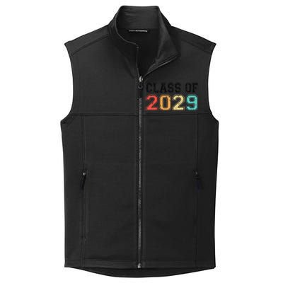 Class Of 2029 Grow With Me Graduation Retro Vintage Collective Smooth Fleece Vest