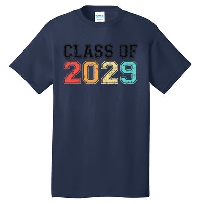 Class Of 2029 Grow With Me Graduation Retro Vintage Tall T-Shirt