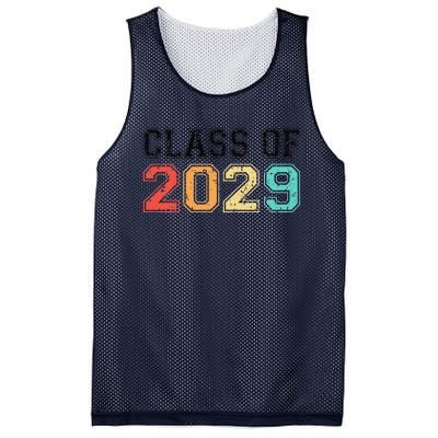 Class Of 2029 Grow With Me Graduation Retro Vintage Mesh Reversible Basketball Jersey Tank