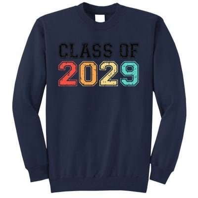 Class Of 2029 Grow With Me Graduation Retro Vintage Tall Sweatshirt