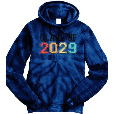 Class Of 2029 Grow With Me Graduation Retro Vintage Tie Dye Hoodie