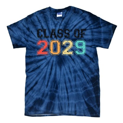 Class Of 2029 Grow With Me Graduation Retro Vintage Tie-Dye T-Shirt