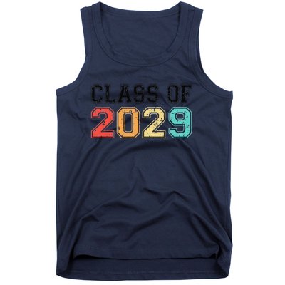 Class Of 2029 Grow With Me Graduation Retro Vintage Tank Top