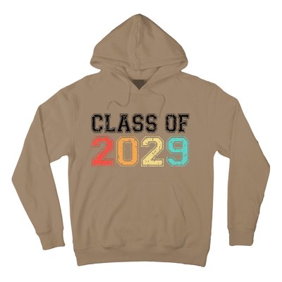 Class Of 2029 Grow With Me Graduation Retro Vintage Hoodie