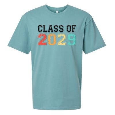 Class Of 2029 Grow With Me Graduation Retro Vintage Sueded Cloud Jersey T-Shirt