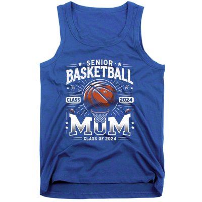 Class Of 2024 Senior Mom Basketball Graduation Gift Tank Top