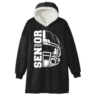 Class Of 2025 Senior 25 Football 2025 Graduation Party Hooded Wearable Blanket