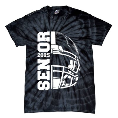 Class Of 2025 Senior 25 Football 2025 Graduation Party Tie-Dye T-Shirt