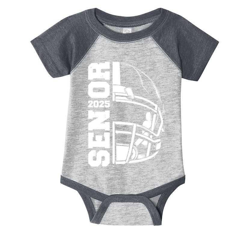 Class Of 2025 Senior 25 Football 2025 Graduation Party Infant Baby Jersey Bodysuit