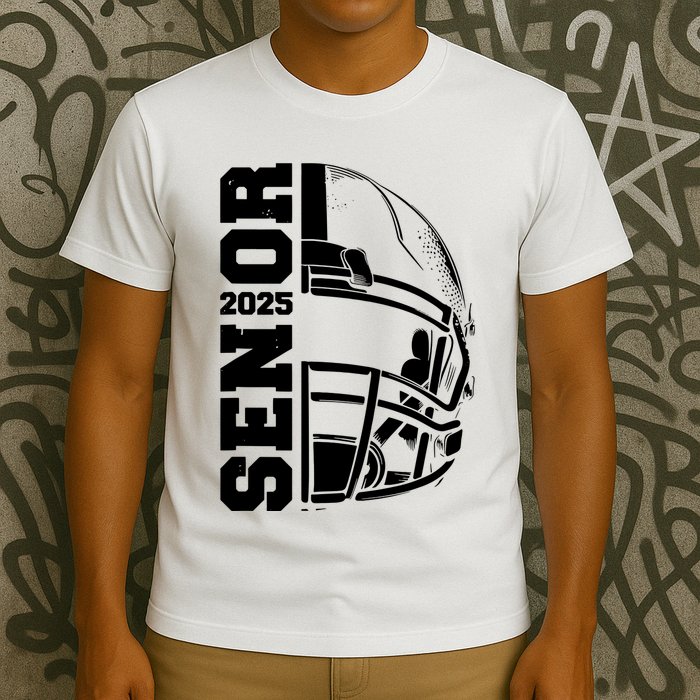 Class Of 2025 Senior 25 Football 2025 Graduation Party T-Shirt