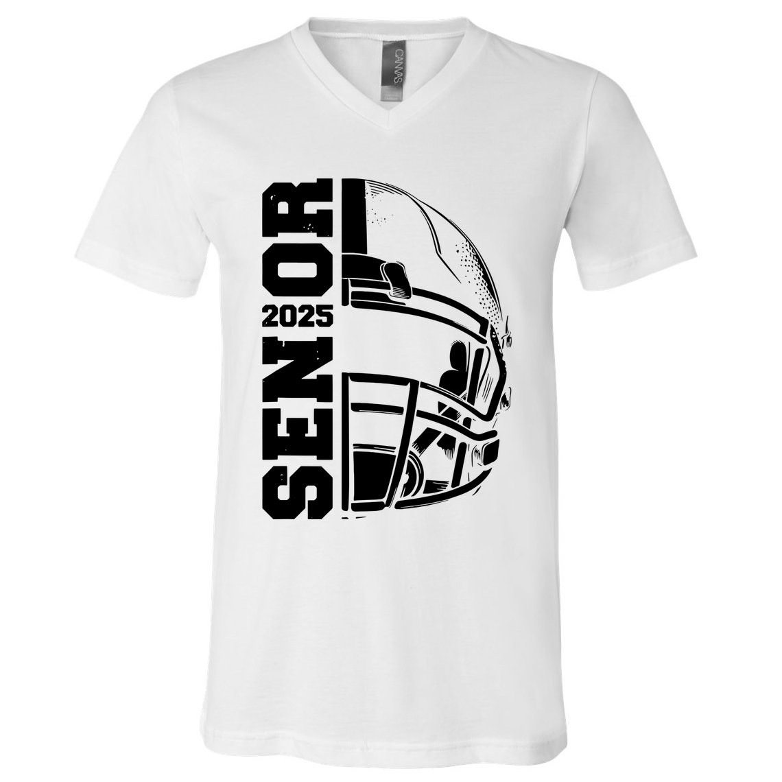Class Of 2025 Senior 25 Football 2025 Graduation Party V-Neck T-Shirt