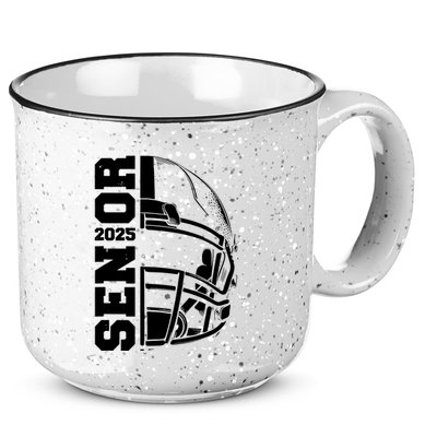 Class Of 2025 Senior 25 Football 2025 Graduation Party 15oz Campfire Ceramic Mug