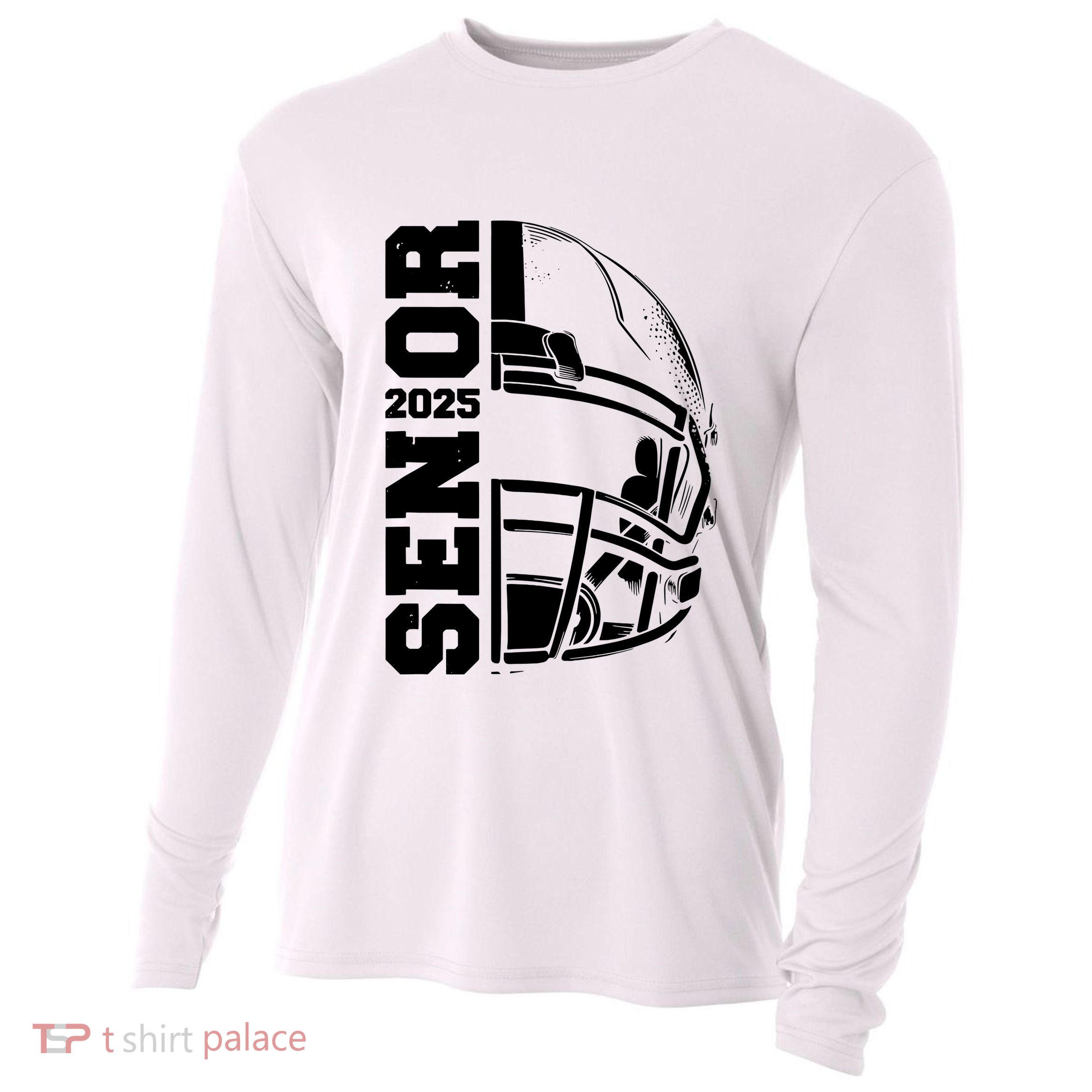 Class Of 2025 Senior 25 Football 2025 Graduation Party Cooling Performance Long Sleeve Crew