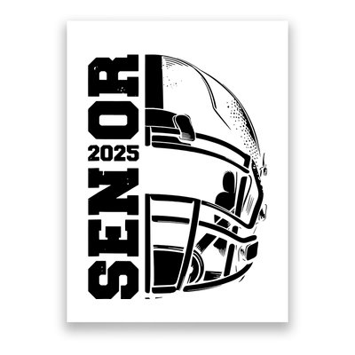 Class Of 2025 Senior 25 Football 2025 Graduation Party Poster