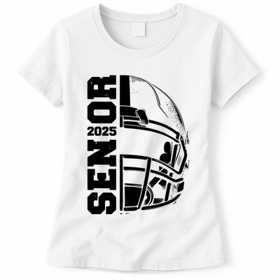 Class Of 2025 Senior 25 Football 2025 Graduation Party Womens T-Shirt
