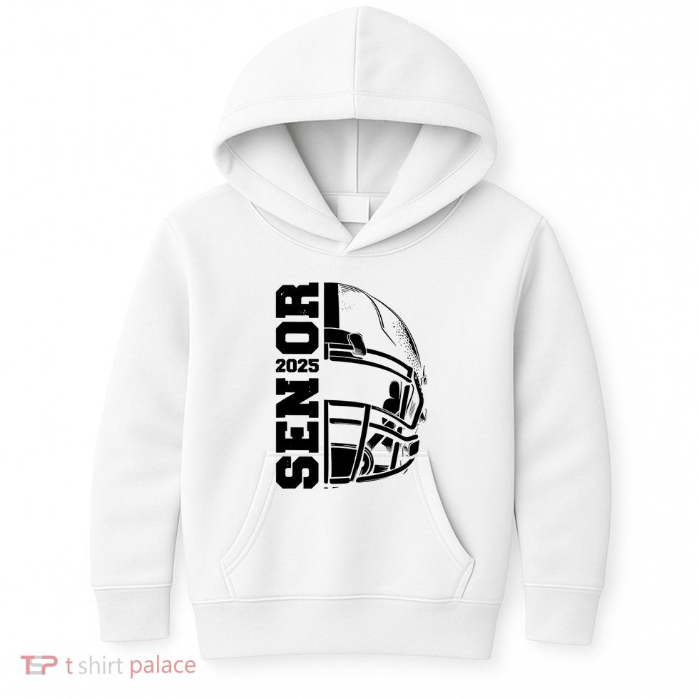 Class Of 2025 Senior 25 Football 2025 Graduation Party Kids Hoodie