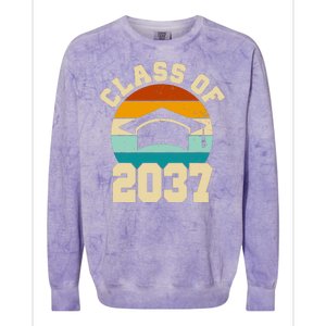 Class Of 2037 Kindergarten Graduation Retro Colorblast Crewneck Sweatshirt