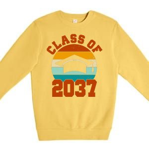 Class Of 2037 Kindergarten Graduation Retro Premium Crewneck Sweatshirt