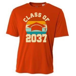 Class Of 2037 Kindergarten Graduation Retro Cooling Performance Crew T-Shirt