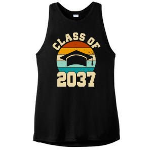 Class Of 2037 Kindergarten Graduation Retro Ladies PosiCharge Tri-Blend Wicking Tank