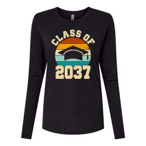 Class Of 2037 Kindergarten Graduation Retro Womens Cotton Relaxed Long Sleeve T-Shirt