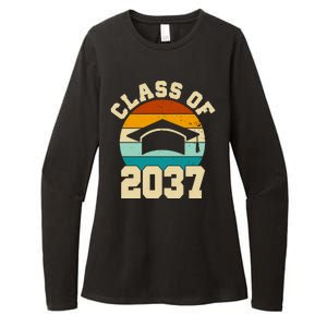 Class Of 2037 Kindergarten Graduation Retro Womens CVC Long Sleeve Shirt