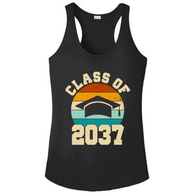 Class Of 2037 Kindergarten Graduation Retro Ladies PosiCharge Competitor Racerback Tank