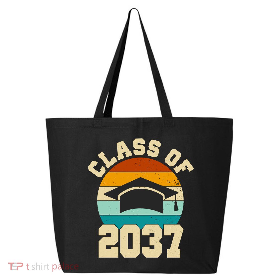 Class Of 2037 Kindergarten Graduation Retro 25L Jumbo Tote