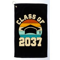 Class Of 2037 Kindergarten Graduation Retro Golf Towel