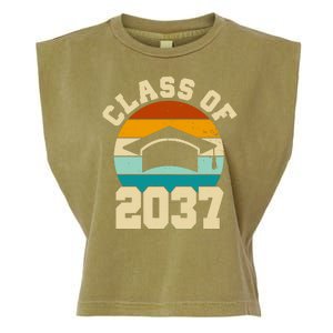 Class Of 2037 Kindergarten Graduation Retro Garment-Dyed Women's Muscle Tee