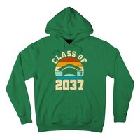 Class Of 2037 Kindergarten Graduation Retro Hoodie