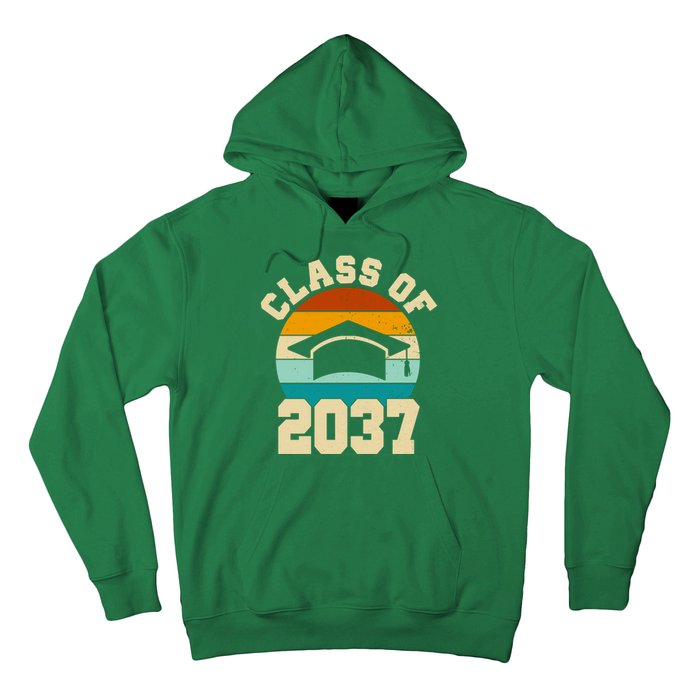 Class Of 2037 Kindergarten Graduation Retro Hoodie