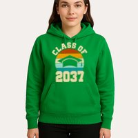 Class Of 2037 Kindergarten Graduation Retro Hoodie
